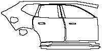 BMW iX3 M Sport 2021 - (right) Door+Rear Fender+Side Skirt