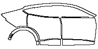Ford Mach-E (CN) GT 2021 - (right) Door+Side Skirt+Rear Fender (without model emblem)