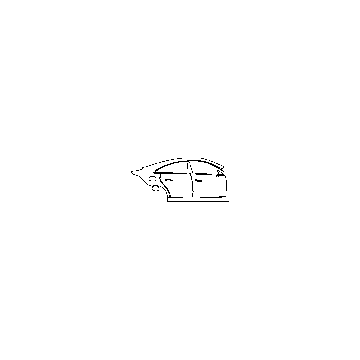 Mercedes-Benz CLA Sedan 2025 - (right) Door+Side Skirt+Rear Fender