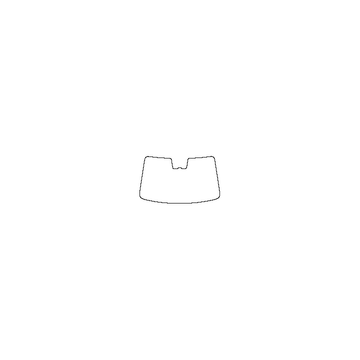 BYD Tang L Windows 2025 - Windshield (inside) (with mirror and dotted area cutout , Edge ends at the inner side of dotted area)