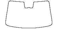 BYD Tang L Windows 2025 - Windshield (inside) (with mirror and dotted area cutout , Edge ends at the inner side of dotted area)