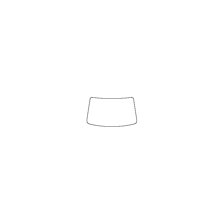 BYD Tang L Windows 2025 - Windshield (inside) (without mirror cutout , Edge ends at the inner side of dotted area)