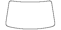 BYD Tang L Windows 2025 - Windshield (inside) (without mirror cutout , Edge ends at the inner side of dotted area)