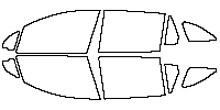 BYD Tang L Windows 2025 - Side Window (Edge ends at the inner side of dotted area)
