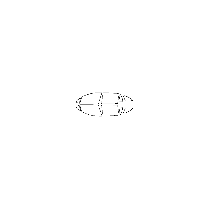 BYD Tang L Windows 2025 - Side Window (Edge ends at the inner side of dotted area)