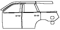 Ford Expedition Standard Wheelbase 2025 - (left) Door+Rear Fender+Side Skirt (with ''TREMOR'' emblem on front door)