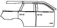 Ford Expedition Standard Wheelbase 2025 - (right) Door+Rear Fender+Side Skirt (with ''TREMOR'' emblem on front door)