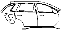 BYD Sealion 05 (CN) EV 2025 - (right) Door+Rear Fender+Side Skirt