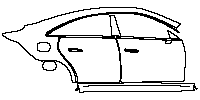 Mercedes-Benz CLA Sedan 2025 - (right) Door+Side Skirt+Rear Fender