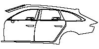 Audi A6 A6 Avant 2012 - (left) Door+Rear Fender+Side Skirt