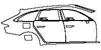 Audi A6 A6 Avant 2012 - (right) Door+Rear Fender+Side Skirt