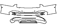 Audi A6 A6 Avant 2012 - Rear Bumper (with 4 PDC , Single-side exhaust)