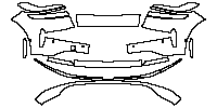 Onvo L90 Exterior 2025 - Bumper+Headlamp (with license plate frame cutout, with 6 PDC)
