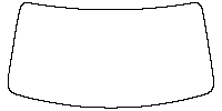 Onvo L90 Window 2025 - Windshield (inside) (without mirror and dotted area cutout, Edge ends at the inner side of dotted area)