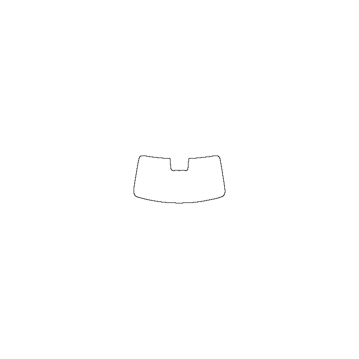 Onvo L90 Window 2025 - Windshield (inside) (with mirror and dotted area cutout, Edge exceeds the innder side of black cermic by