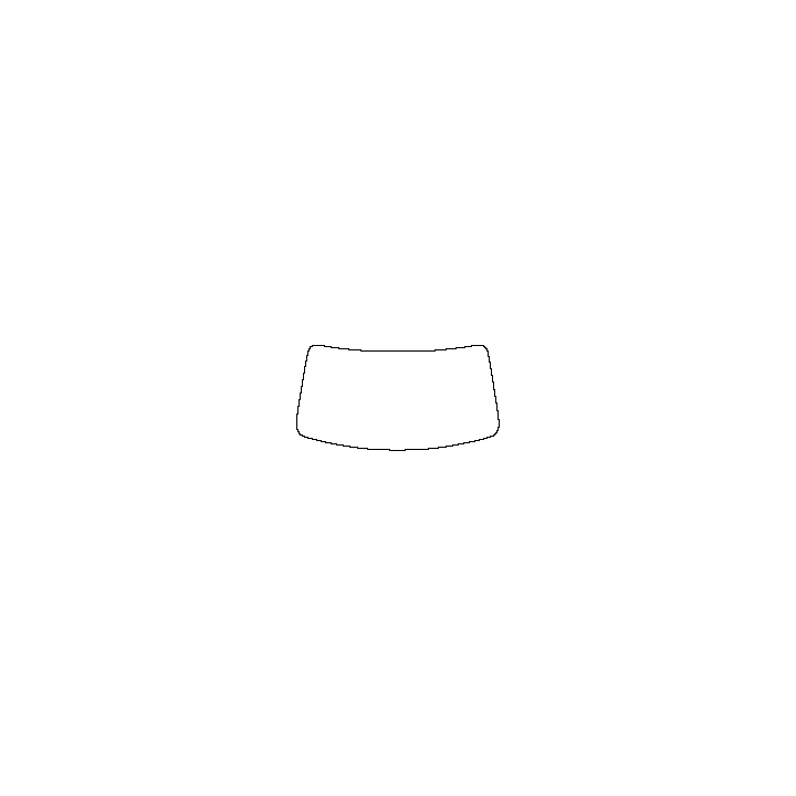 Onvo L90 Window 2025 - Windshield (inside) (without mirror and dotted area cutout, Edge exceeds the innder side of black cermic