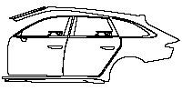 Audi A6 A6 Avant 2012 - (left) Door+Rear Fender+Side Skirt