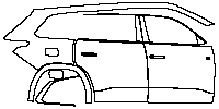 Volkswagen Teramont Pro Exterior 2025 - (right) Door+Side Skirt+Rear Fender
