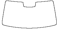 Maextro Window 2025 - Windshield (inside) (with mirror and dotted area cutout, Edge ends at the inner side of dotted area)