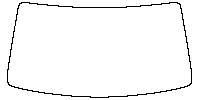 Maextro Window 2025 - Windshield (inside) (without mirror and dotted area cutout, Edge ends at the inner side of dotted area)