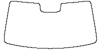 Maextro Window 2025 - Windshield (inside) (with mirror and dotted area cutout, Edge exceeds the innder side of black cermic by 3