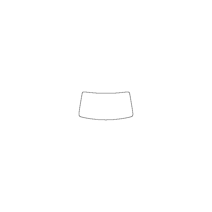 Maextro Window 2025 - Windshield (inside) (without mirror and dotted area cutout, Edge exceeds the innder side of black cermic b