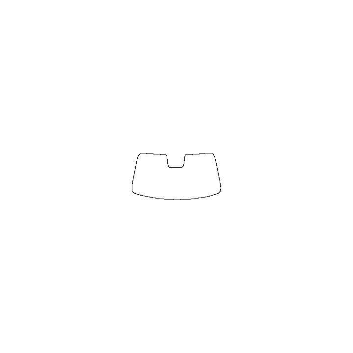 Geely Geely Galaxy XingJian 7 2025 - Windshield (inside) (with mirror and dotted area cutout , Edge ends at the inner side of do