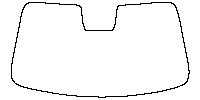 Geely Geely Galaxy XingJian 7 2025 - Windshield (inside) (with mirror and dotted area cutout , Edge exceeds the innder side of b