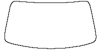 Geely Geely Galaxy XingJian 7 2025 - Windshield (inside) (without mirror cutout , Edge ends at the inner side of dotted area)