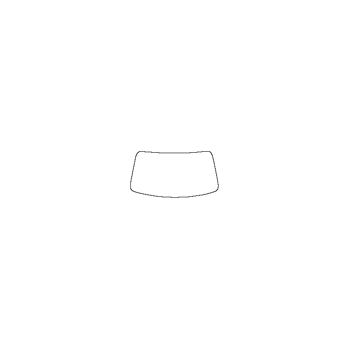 Geely Geely Galaxy XingJian 7 2025 - Windshield (inside) (without mirror cutout , Edge ends at the inner side of dotted area)