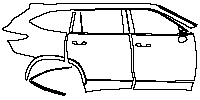 Toyota Highlander (US) Exterior 2023 - (right) Door+Side Skirt+Rear Fender