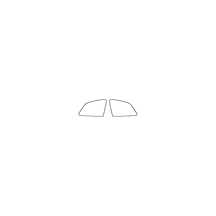 Volvo EX90 Window 2025 - Rear Quarter (Edge exceeds the innder side of black cermic by 3mm)