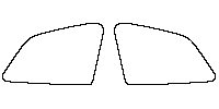 Volvo EX90 Window 2025 - Rear Quarter (Edge exceeds the innder side of black cermic by 3mm)