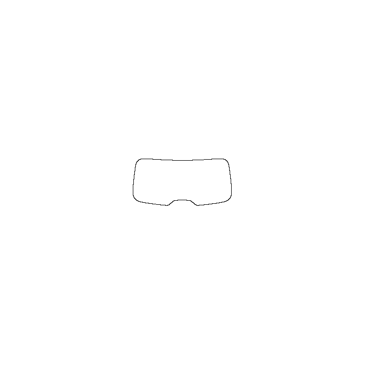 Volvo EX90 Window 2025 - Rear Window (Edge exceeds the innder side of black cermic by 3mm)