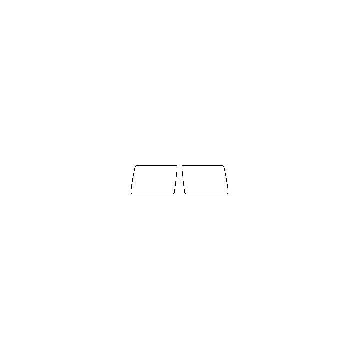 Mercedes-Benz G Class Window 2025 - Rear Quarter (Edge ends at the inner side of dotted area)