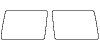 Mercedes-Benz G Class Window 2025 - Rear Quarter (Edge ends at the inner side of dotted area)