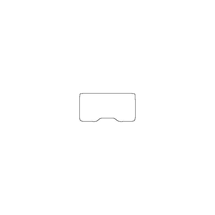 Mercedes-Benz G Class Window 2025 - Rear Window (Edge ends at the inner side of dotted area)