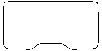 Mercedes-Benz G Class Window 2025 - Rear Window (Edge ends at the inner side of dotted area)