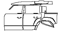 Land Rover Defender 110 2025 - (left) Door+Side Skirt+Rear Fender