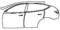 Tesla Model Y Standard 2025 - (left) Door+Rear Fender