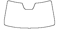 KIA Carnival (US) Window 2022 - Windshield (inside) (with mirror and dotted area cutout , Edge ends at the inner side of dotted