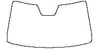 KIA Carnival (US) Window 2022 - Windshield (inside) (with mirror and dotted area cutout , Edge exceeds the innder side of black