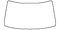 KIA Carnival (US) Window 2022 - Windshield (inside) (without mirror cutout , Edge ends at the inner side of dotted area)