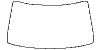 KIA Carnival (US) Window 2022 - Windshield (inside) (without mirror cutout , Edge exceeds the innder side of black cermic by 3mm