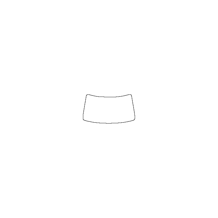KIA Carnival (US) Window 2022 - Windshield (inside) (without mirror cutout , Edge exceeds the innder side of black cermic by 3mm