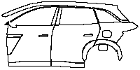 BYD Tang L Exterior 2025 - (left) Door+Rear Fender+Side Skirt