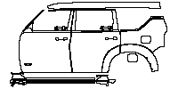 Nissan Patrol 2021 - (left) Door+Side Skirt+Rear Fender (with ''V6T'' emblem on front door)