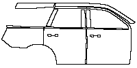 Ford Expedition Standard Wheelbase 2025 - (right) Door+Rear Fender+Side Skirt