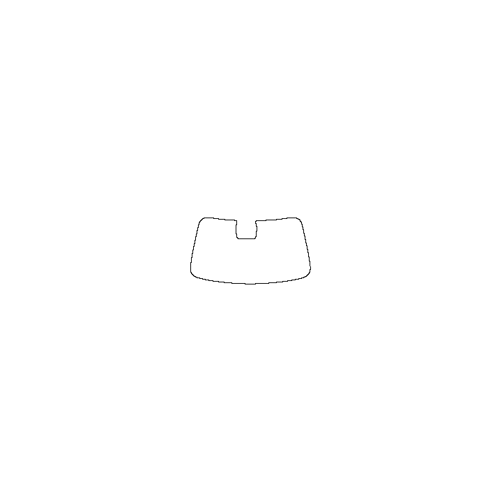 MG ZS (EU) Window 2025 - Windshield (inside) (with mirror and dotted area cutout, Edge exceeds the innder side of black cermic b