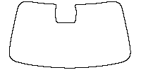 MG ZS (EU) Window 2025 - Windshield (inside) (with mirror and dotted area cutout, Edge exceeds the innder side of black cermic b